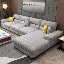 Overstuffed Multifunction Wooden Frame Sofa Set(L, Grey)