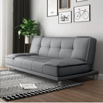Small family living room folding apartment study office lunch break velvet sofa multi-function sofa bed (Light Grey)