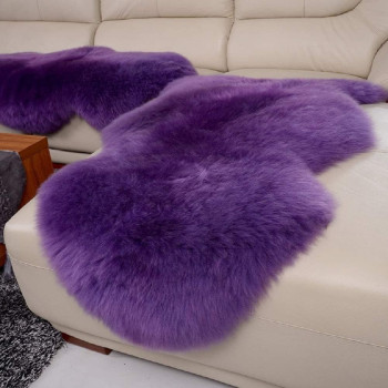 Soft Faux Sheepskin Fur Rug Soft Fluffy Carpets Chair Couch Cover Seat Area Rugs For Bedroom Sofa Floor Living Room Home Decor Nursery (Purple)
