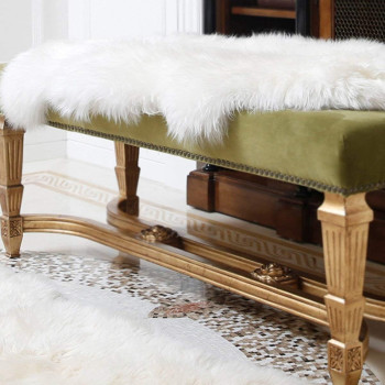 Soft Faux Sheepskin Fur Rug Soft Fluffy Carpets Chair Couch Cover Seat Area Rugs For Bedroom Sofa Floor Living Room Home Decor Nursery (White)