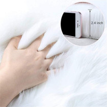 Soft Faux Sheepskin Fur Rug Soft Fluffy Carpets Chair Couch Cover Seat Area Rugs For Bedroom Sofa Floor Living Room Home Decor Nursery (White)