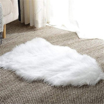 Soft Faux Sheepskin Fur Rug Soft Fluffy Carpets Chair Couch Cover Seat Area Rugs For Bedroom Sofa Floor Living Room Home Decor Nursery (White)