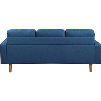 Studio Luxe L-Shaped Sectional Sofa w/Reversible Chaise, Wood Legs, Modern Scandinavian Corner Sofa Convertible Living room furniture, 194x128x87cm, Royal Blue