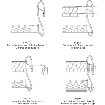 2 Tiers Kitchen Dish Cup Drying Rack Holder Organizer Drainer Dryer Tray Cutlery by dish holder Multifunctional - NW-30265