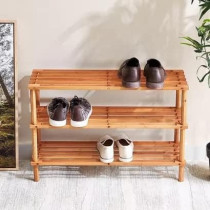 3-Tier Wooden Shoe Rack