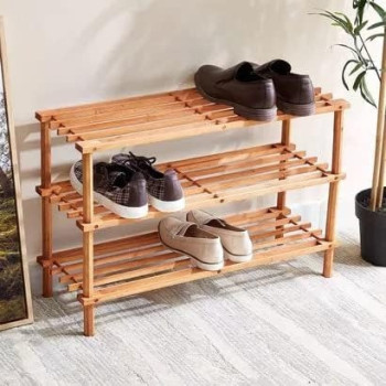3-Tier Wooden Shoe Rack