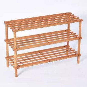 3-Tier Wooden Shoe Rack