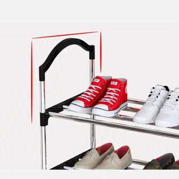 Adjustable Shoe Storage Shoe Rack Organiser Shelf Hold Stand for 28 Pairs Shoe, 2020 New Upgrade Sturdy Design, Space Saving, Easy Assemble (Size(58x26x82)