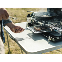 Adjustable table, Folding table with barbecue handle, outdoor camping, camp, beach, fishing, excursion, champing, furniture outdoor Camping, Picnic table alloy Size : 80x60 cm