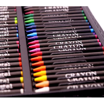 Art Set Kit Artists Drawing Pen Set Sketching Painting with Portable Wooden Case Color Pencils Markers Oil Pastels Crayon Great Gift (168 pcs Set)