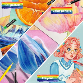 Art Set Kit Artists Drawing Pen Set Sketching Painting with Portable Wooden Case Color Pencils Markers Oil Pastels Crayon Great Gift (180 pcs Set)