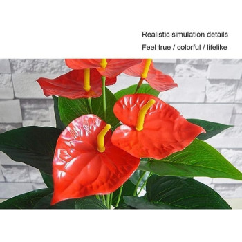 Artificial Simulation Green Plant Potted Plants Artificial Flower Green Plant with Plastic Flower Pot Living Room Indoor Decoration