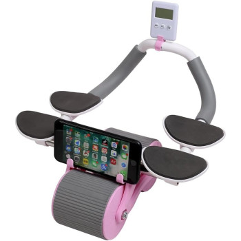 Automatic Rebound Ab Abdominal Exercise Roller Wheel - Exercise Roller Wheel with Dual Elbow Support and Timer- Abs Roller Wheel Core Exercise Equipment, CE-25149