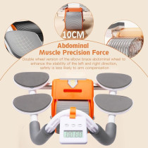 Automatic Rebound Ab Abdominal Exercise Roller Wheel, Exercise Roller Wheel with Dual Elbow Support and Timer, Abs Roller Wheel Core Exercise Equipment.