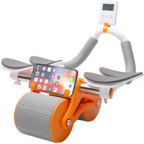 Automatic Rebound Ab Abdominal Exercise Roller Wheel, Exercise Roller Wheel with Dual Elbow Support and Timer, Abs Roller Wheel Core Exercise Equipment.