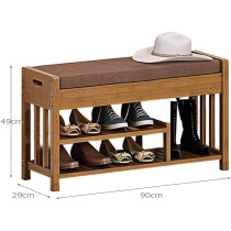 Bamboo Shoe Racks 2 Tier Shoes Storage Shelf,Multi-Functional Shoe Storage Organiser Rack and Shelves,Shoe Tower Shelf for Living Room,Entryway,Hallway and Cloakroom - VI-Self-07