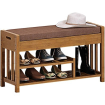 Bamboo Shoe Racks 2 Tier Shoes Storage Shelf,Multi-Functional Shoe Storage Organiser Rack and Shelves,Shoe Tower Shelf for Living Room,Entryway,Hallway and Cloakroom - VI-Self-07