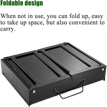Barbecue Grill, AGM Charcoal Grill Portable Folding BBQ Grill Barbecue Desk Tabletop Outdoor Stainless Steel Smoker BBQ for Picnic Garden Terrace Camping Travel - IE-54403