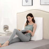 Bed Wedge Pillow With Memory Foam Top - Wedge Pillow For Snoring, Neck Pillow For Pain Relief, Shoulder Pain, Back Pillow (W 65 x L 65 cm, Standard: 8)