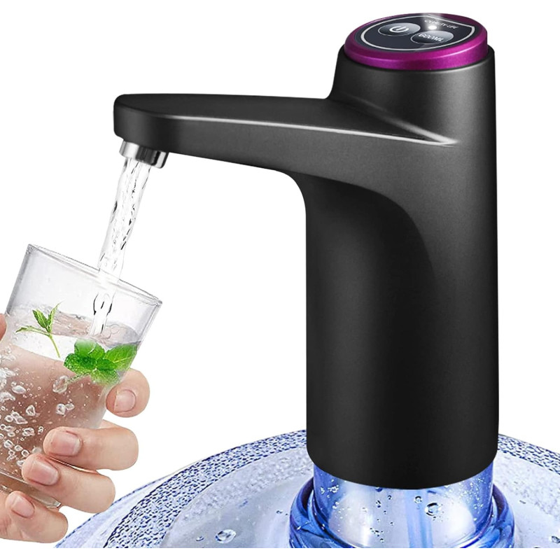 BIMVER Water Dispenser Pump for 5 Gallon Bottle, Upgraded Quantitative Drinking Water Pump Portable USB Charging Electric Bottle Pump Multipurpose Dispenser 2-5 Gallon Jugs