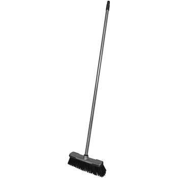 Broom Brush, Multi-Surface Soft Sweeping Broom Long Handle for Bathroom, Kitchen, Store, Office, Patio, Garage, Deck, Concrete, Wood, Stone, Tile Floor