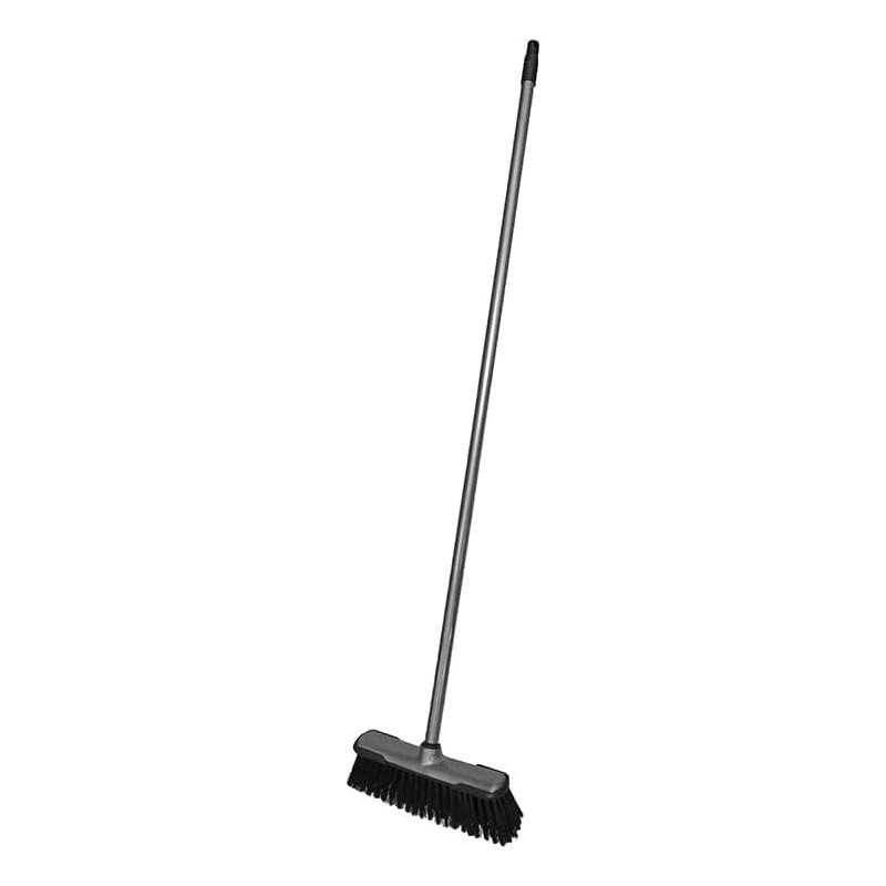 Broom Brush, Multi-Surface Soft Sweeping Broom Long Handle for Bathroom, Kitchen, Store, Office, Patio, Garage, Deck, Concrete, Wood, Stone, Tile Floor