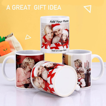 Ceramic Sublimation Mugs Set of 2, 12 oz Coffee Mugs, Ceramic Coffee Cups Mugs with Handle, Perfect for Cappuccino,Tea,Latte,Espresso,Hot Beverage,Wine SD - 28446-P