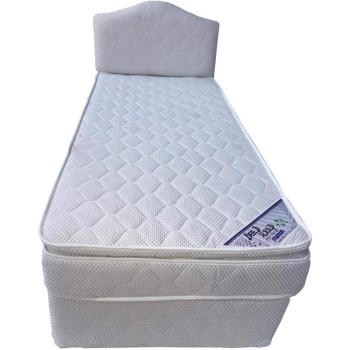 Deep Sleep Devan Bed with Headboard with Spring Pillow Top Mattress 160X200 cm