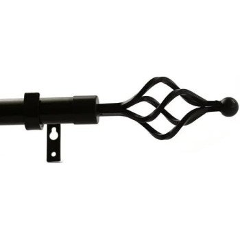 Curtain Rod Single Curtain Drape Set/Scarlet Curtain Pipe Set 1.5 M Length/Single Layer Curtain Hanging/Ball Decor Crown Fits - NC-32900-P1