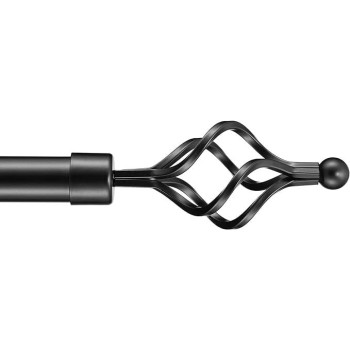 Curtain Rod Single Curtain Drape Set/Scarlet Curtain Pipe Set 1.5 M Length/Single Layer Curtain Hanging/Ball Decor Crown Fits