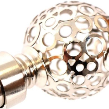 Curtain Rod Single Curtain Drape Set/Scarlet Curtain Pipe Set 1.5 M Length/Single Layer Curtain Hanging/Ball Decor Crown Fits - NC-36999-P3