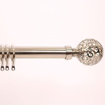 Curtain Rod Single Curtain Drape Set/Scarlet Curtain Pipe Set 2.0 M Length/Adjustable Decorative Nickel Single Curtain Rod Set