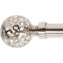 Curtain Rod Single Curtain Drape Set/Scarlet Curtain Pipe Set 2.0 M Length/Adjustable Decorative Nickel Single Curtain Rod Set