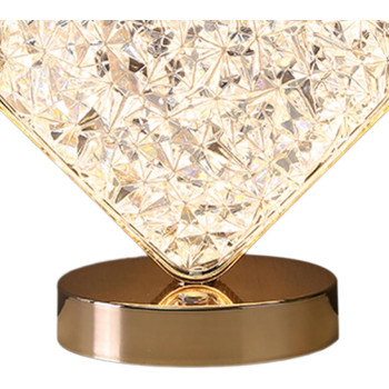 Decorative Table Lamp Creative Round Crystal Night Light USB Powered Acrylic Bedside Lamp for Kids Bedroom Nightstand Decor EL-21136-P
