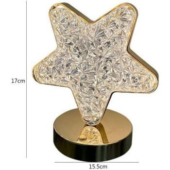 Decorative Table Lamp Creative Round Crystal Night Light USB Powered Acrylic Bedside Lamp for Kids Bedroom Nightstand Decor EL-21138-P