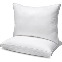 Deep Sleep 100% Cotton Hotel Pillow Standard Pillow Size Set of 2, Bed Pillows for Sleeping, Cooling Down Alternative Pillow Soft and Supportive Pillows (QUEEN 50x80 cm)