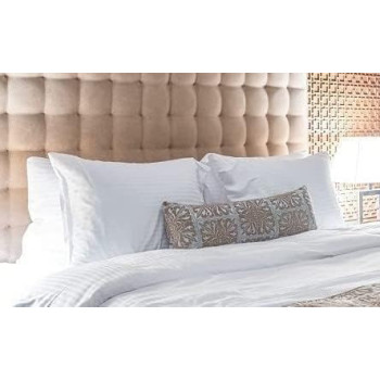 Deep Sleep 1Piece Hotel Quality Cotton Pillow 300TC 50x70cm, White, Down Alternative Bed Pillows with Natural Cotton Cover, Cooling Pillows