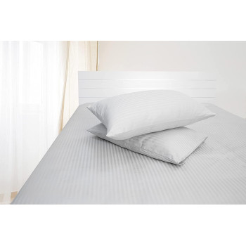 Deep Sleep 1Piece Hotel Quality Cotton Pillow 300TC 50x70cm, White, Down Alternative Bed Pillows with Natural Cotton Cover, Cooling Pillows