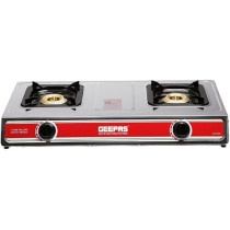 Deep Sleep 2 Burner Gas Cooker, Silver, Gas Range 2-Burner Stove Cooktop, Auto Ignition, Outdoor Grill, Camping Stoves, Compatible For Lpg Gas