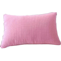 Deep Sleep Aesthetic Grid - Pink Throw Pillow (Pink, Microfiber)
