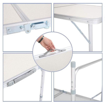 Deep Sleep Bamboo Foldable Breakfast Table, Laptop Desk, Bed Table, Serving Tray with Folding Legs & Handles Bamboo (120 X 60 CM)