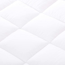 Deep Sleep Down-Alternative Mattress Topper Pad - Size - Fiber White Soft Fluffy (Super King Size - W 200 x L 200 cm)