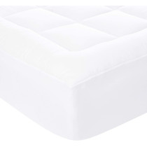 Deep Sleep Down-Alternative Mattress Topper Pad - Size - Fiber White Soft Fluffy (Super King Size - W 200 x L 200 cm)