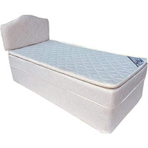 Deep Sleep Every Night Devan Bed with Headboard with Spring Pillow Top Mattress Double 120 x 200 cm