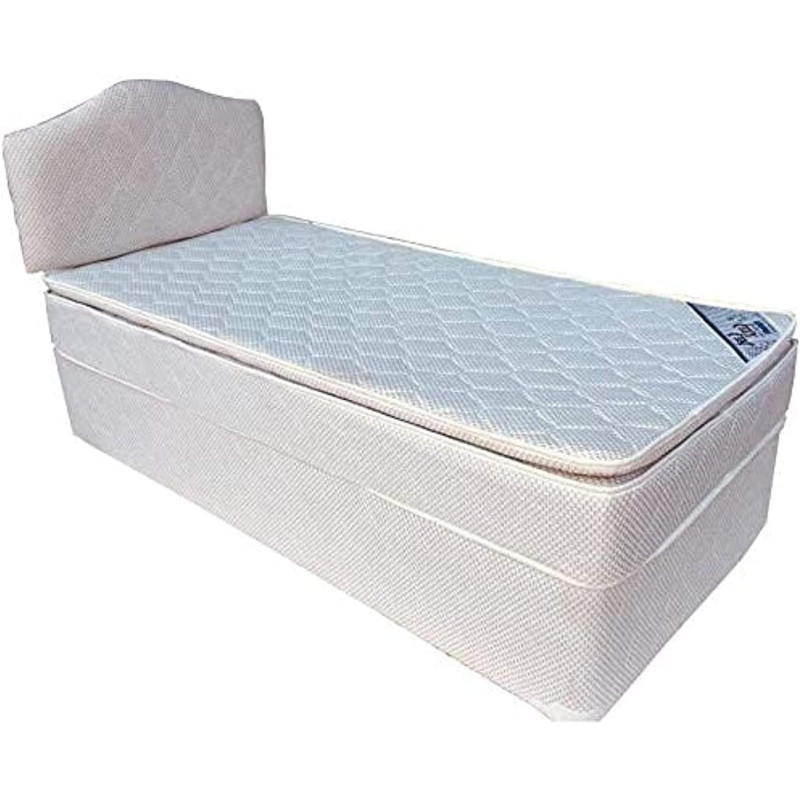 Deep Sleep Every Night Devan Bed with Headboard with Spring Pillow Top Mattress Double 120 x 200 cm