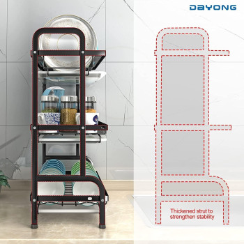 DEEP SLEEP EVERY NIGHT Dish Drying Rack,3 Tier Extra Large Carbon Steel Dish Rack and Drainboard Set for Kitchen Countertop,Easy Install Dish Drainer