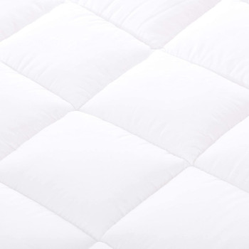 DEEP SLEEP EVERY NIGHT Down-Alternative Mattress Topper Pad - Fiber White Soft Fluffy (Single Size - W 90 x L 200 cm)