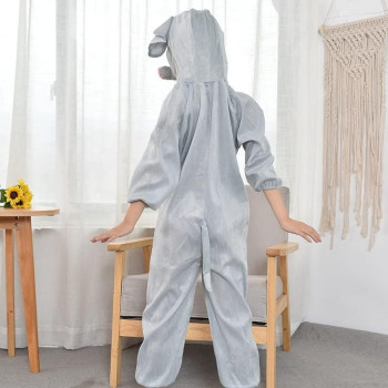 DEEP SLEEP EVERY NIGHT Elephant Costume for Kids, Elephant Jumpsuit Costume for Halloween Dress Up Cosplay Fancy Dress Party Animal Costumes for Kids Elephant Costume Toddler