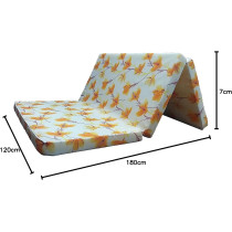 Deep Sleep Every Night Folding Foam Mattress 180X120X7 cm, Multi Color