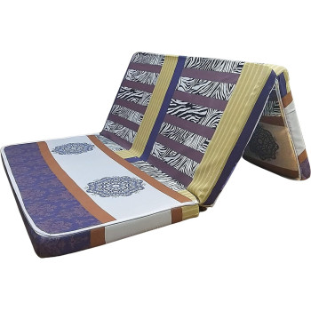 Deep Sleep Every Night Folding Foam Mattress 180X120X7 cm, Multi Color